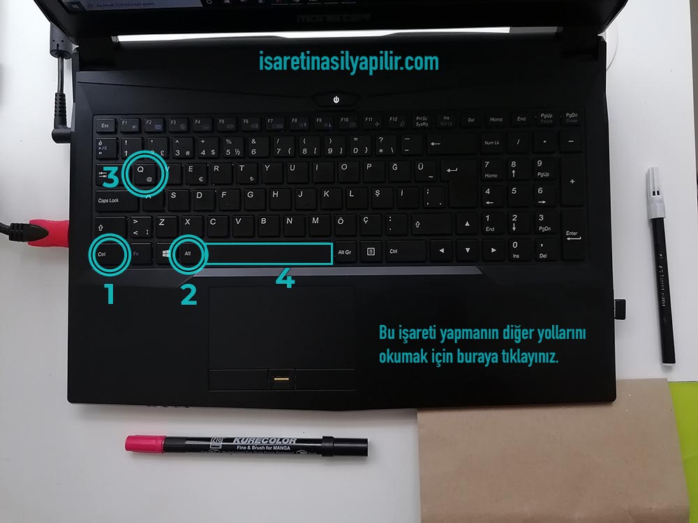 derece işareti nasıl yapılır