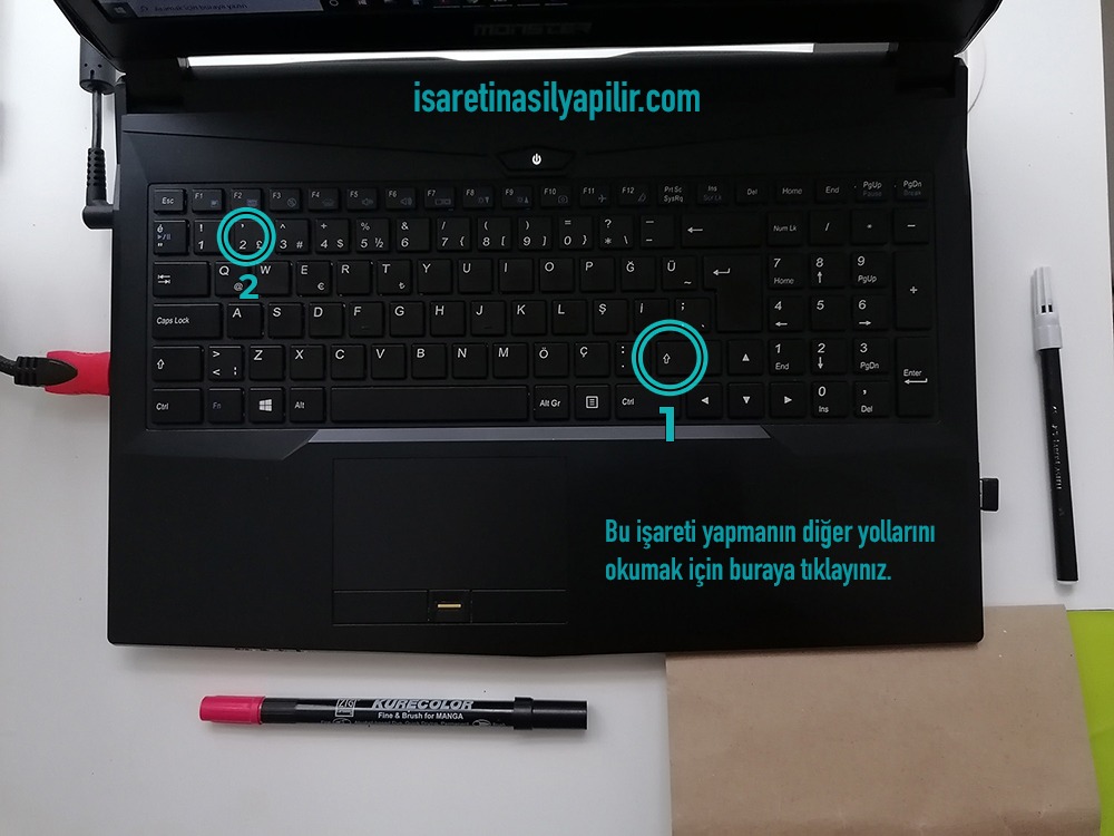 tırnak işareti nasıl yapılır