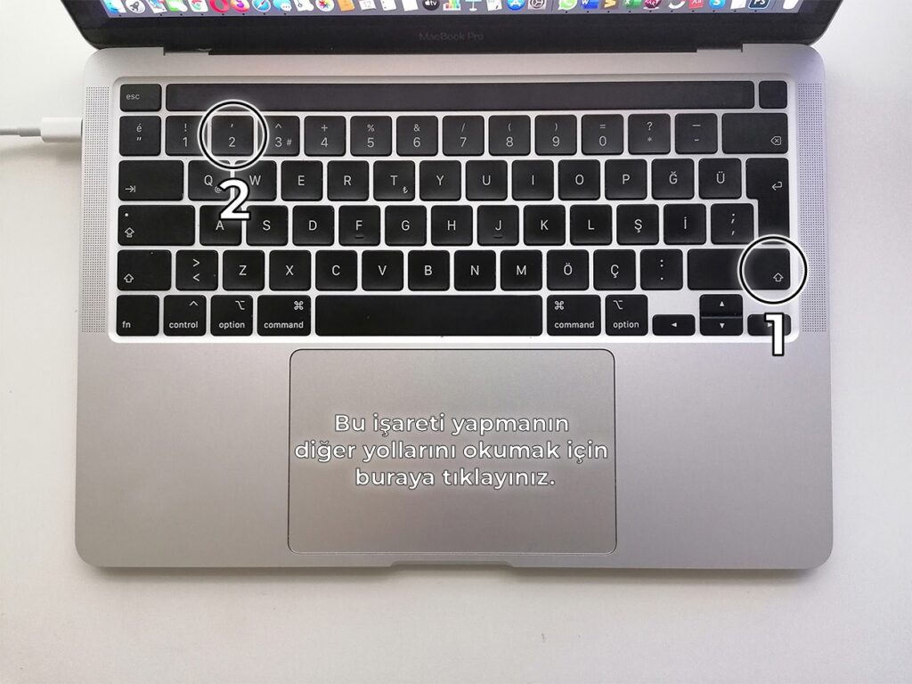 kesme işareti nasıl yapılır