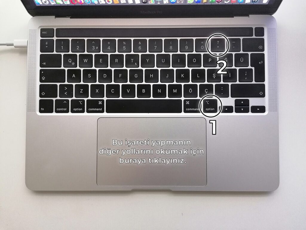 ters slash işareti nasıl yapılır