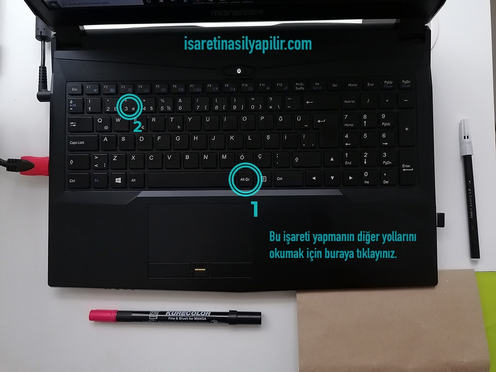 hastag işareti nasıl yapılır