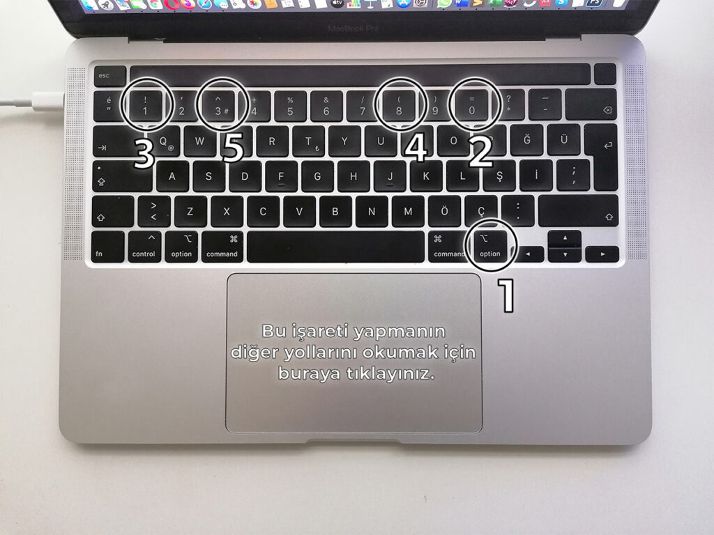 Klavyede orta işareti